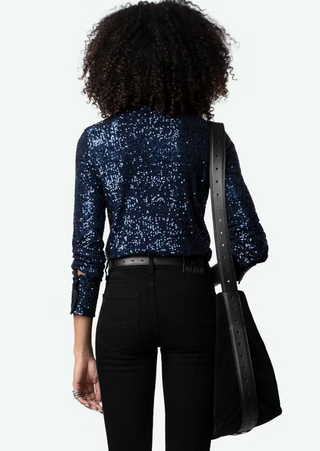 Zadig & Voltaire - Tawny Sequin Shirt - Encre