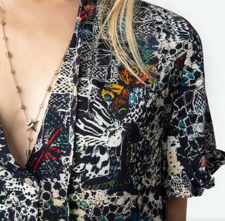Zadig & Voltaire - Tafiz Butterfly Print Top - Encre