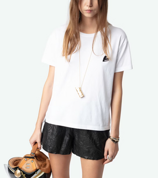 Zadig & Voltaire - Marta Embroidered Heart Tee Shirt - White