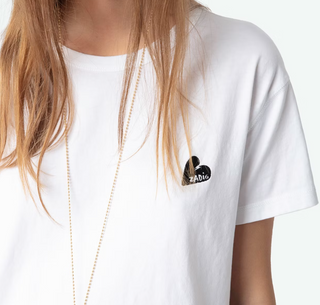 Zadig & Voltaire - Marta Embroidered Heart Tee Shirt - White