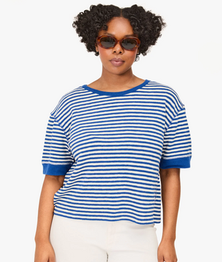 Clare V. - Le Bateau Tee - Cobalt/Cream