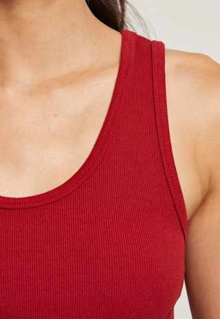 perfectwhitetee - Blondie Structured Rib Tank - Maple