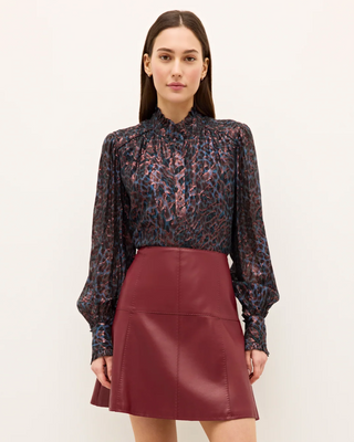 Marie Oliver - Montana Metallic Silk Blouse - Riverbend
