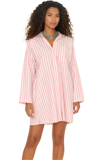 Xirena - Flora Cotton Poplin Shirtdress - Pink Sorbet