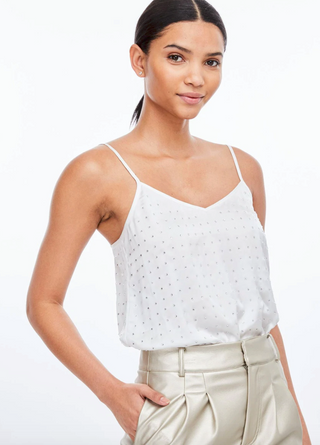 Generation Love - Rory Crystal Silky Camisole Top - White