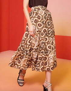 Marie Oliver - Tanya Wrap Midi Skirt - Mosaic
