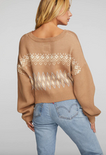 Load image into Gallery viewer, Chaser - Apres Cotton Fair Isle Knit Sweater - Cappucino
