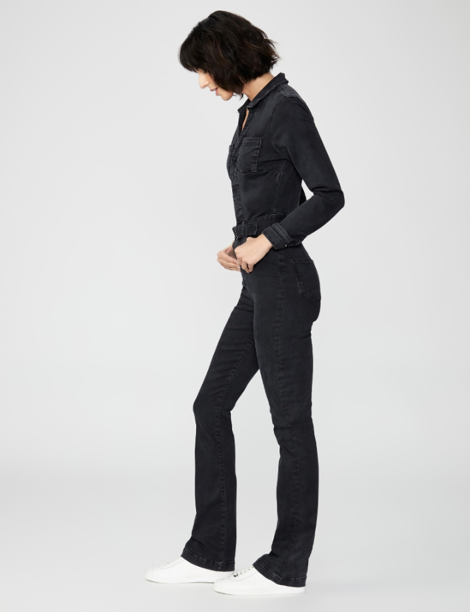 Paige - Manhattan Long Sleeve Denim Jumpsuit - Matilda – ALIBI