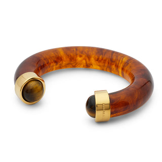 Lucas Jack - Tortoise and Tigers Eye Resin Cuff Bracelet