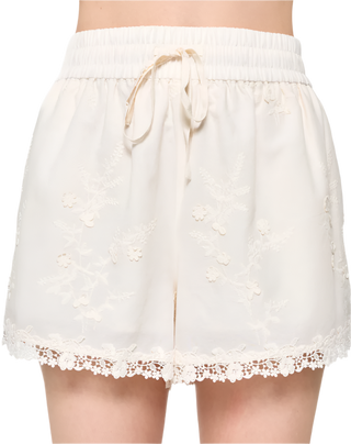 Cami NYC - Eila Embroidered Cotton Short - Macadamia