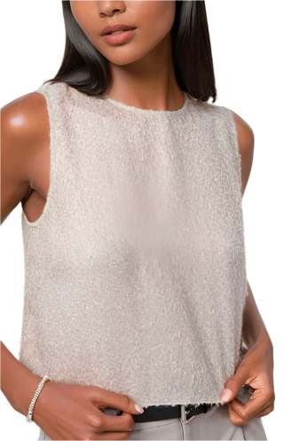 Cami NYC - Romily Metallic Silk Chiffon Top - Haze