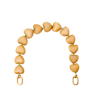 Clare V. - Heart Collar / Shortie Strap - Natural Wood