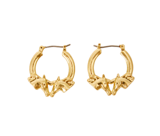 Clare V. - Le Cheval Hoop Earrings - Yellow Gold