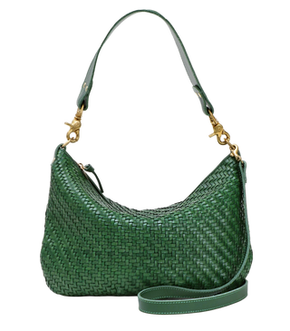 Clare V. - Moyen Woven Leather Messenger Bag - Evergreen