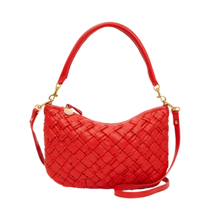 Clare V. - Petit Moyen Puffy Woven Leather Handbag - Rosa