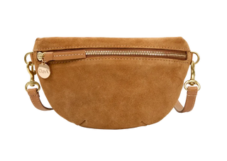 Clare V. - Petite Fanny Convertible Handbag - Caramel Suede