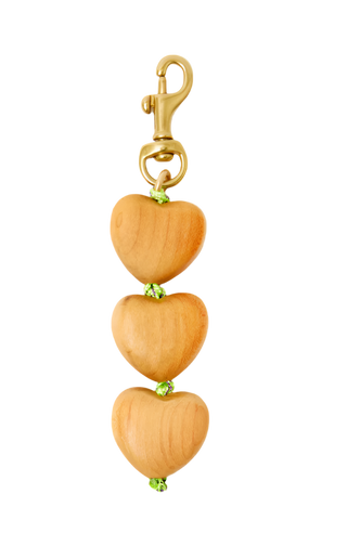 Clare V. - Heart Fob - Natural Wood