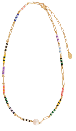 Clare V. - Le Stripe Pearl Necklace - Multi