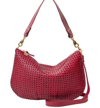 Clare V. - Moyen Messenger Leather Shoulder Bag - Plummy Rattan