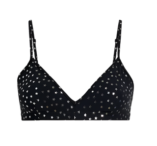 Commando - Classic Bralette - Black/Silver Star