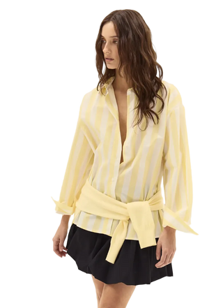 Deluc - Vicenzo Striped Button Down Shirt - Yellow