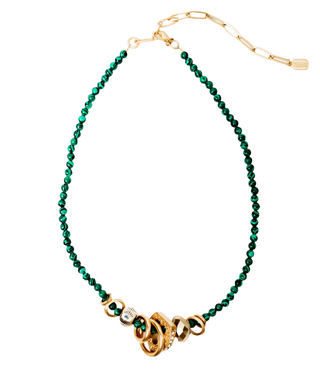 Elizabeth Cole - Ines Malachite Charm Necklace