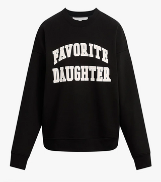 Favorite Daughter - The Collegiate Sweatshirt - Black/Pale Pink