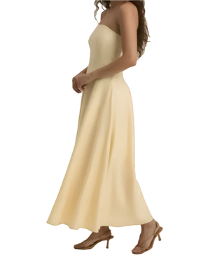 Favorite Daughter - The Favorite Strapless Linen Dress - Moonbeam