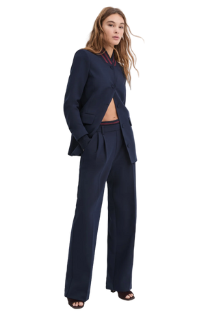 Favorite Daughter - The Varsity Pant - Navy/Vino