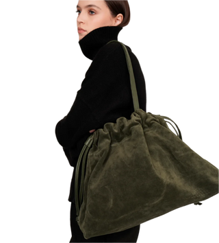 LEMIZ - Asisi Suede Tote Bag - Olive