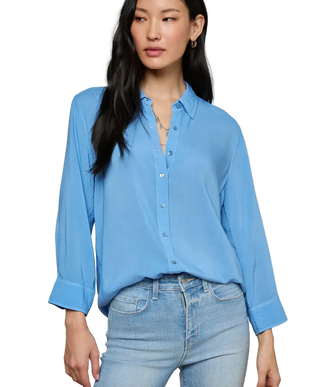 L'Agence - Marlene Blouse - Allure Blue
