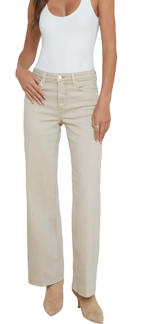 L'Agence - Scottie Wide Leg Jean - Biscuit