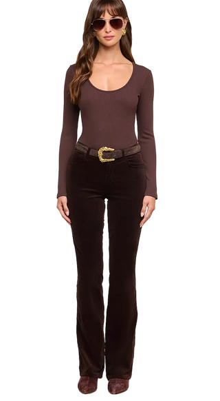 L'Agence - Stevie Slim Straight Leg Velvet Jean
