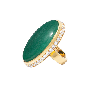 Laura Foote - Ka Statement Ring - Green Aventurine
