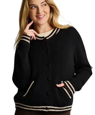 Lisa Todd - Team Player Knit Bomber Jacket - Black