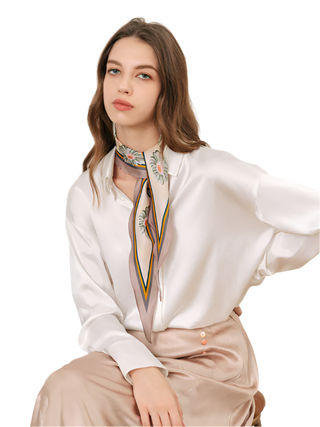 Lost Pattern - Silk Diamond Neckerchief Scarf - Daisy