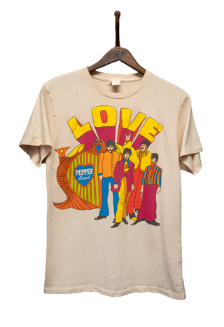 Madeworn - The Beatles Love 90s Fit Tee - Tea-Stained