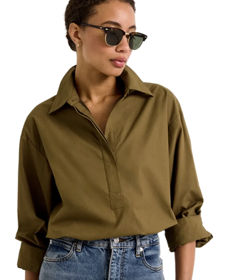 Marie Oliver - Dallas Long Sleeved Bubble Hem Top - Juniper