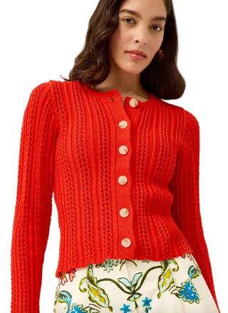 Marie Oliver - Emory Cotton Cardigan - Grenadine