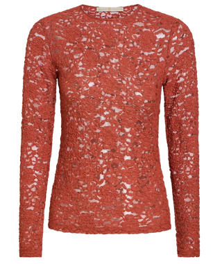 Marie Oliver - Hazel Stretch Lace Top - Auburn