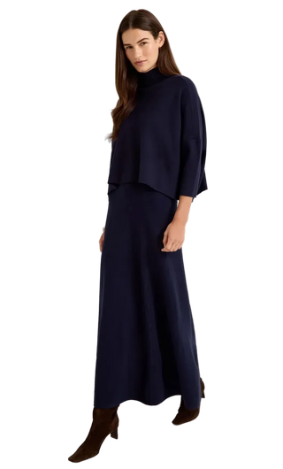 Marie Oliver - Jemma Structured Knit Skirt - Navy