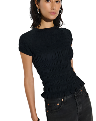 Nation LTD - Sissi Smocked Top - Black