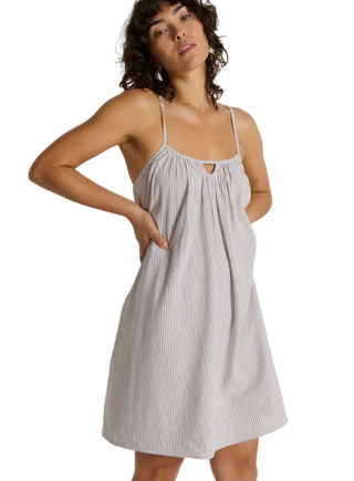 Nation Los Angeles - Margot Seersucker Mini Dress - Praline Stripe