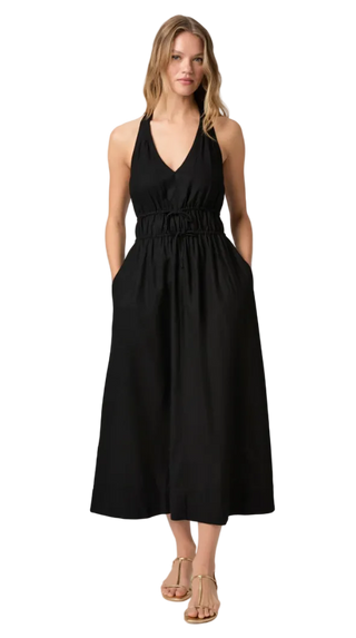 Paige - Alysha Linen Halter Dress - Black