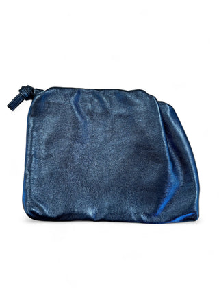 LEMIZ - Ivy Clutch Handbag - Metallic Blue