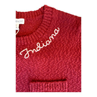 ALIBI Campus - Indiana Cotton Boucle Knit Tee - Crimson
