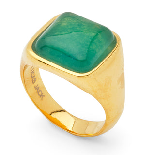 Lucas Jack - Square Cabochon Quartz Ring - Blue Green
