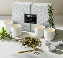 Load image into Gallery viewer, NEST - White Tea &amp; Rosemary Alfresco Tea Light Set
