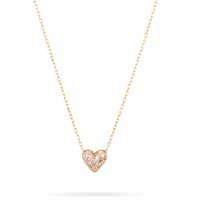 Load image into Gallery viewer, Adina Reyter - Pink Sapphire and Diamond Puffy Heart Necklace - 14KY
