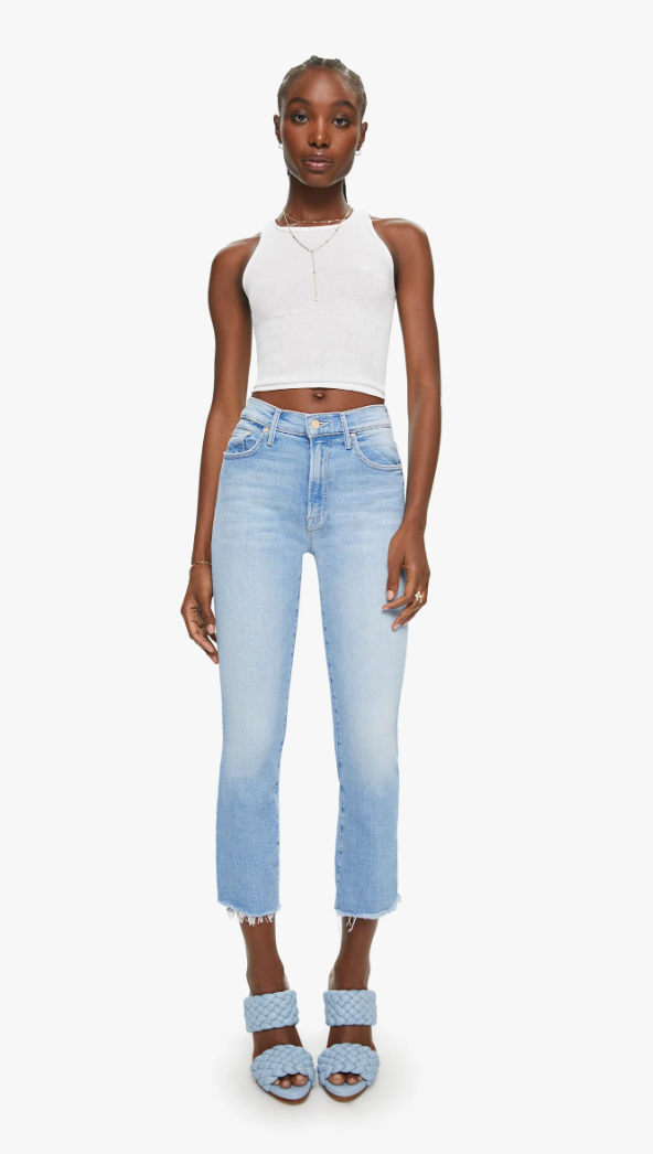 Mother - The Insider Crop Step Fray Denim Jean - Limited Edition